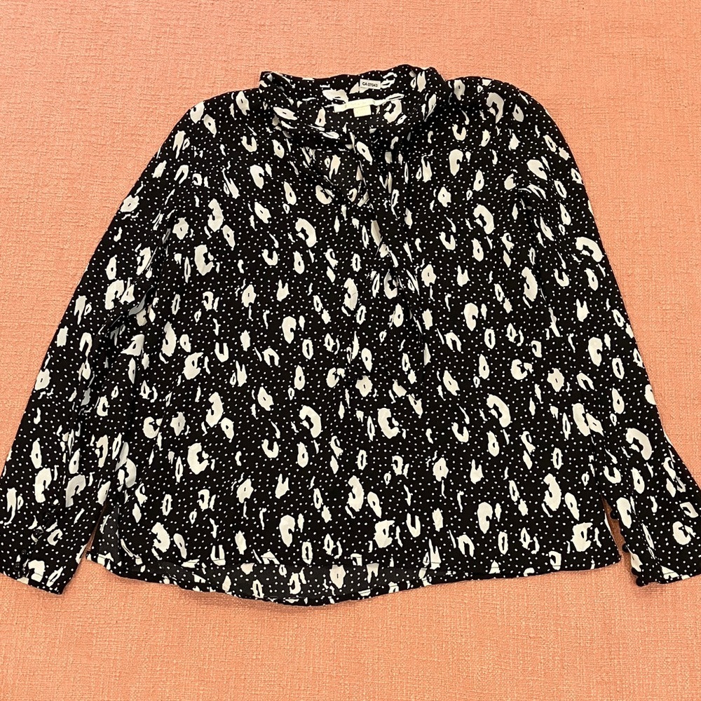 Cooper & Ella med wm’s Monochrome Abstract Blouse